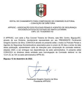 Edital de Convocação 12/12/2022