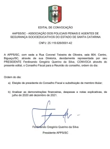 Edital de Convocação 01/03/2022