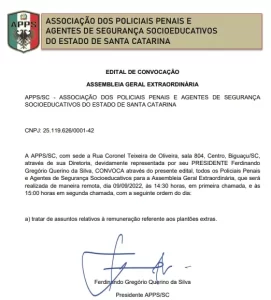 Edital de Convocação 29/08/2022