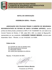 Edital de Convocação 15/01/2024