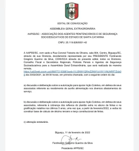 Edital de Convocação 11/02/2022