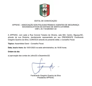 Edital de Convocação 22/12/2022