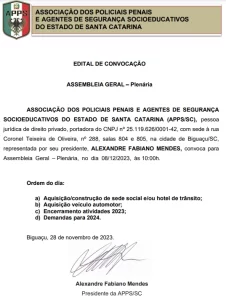 Edital de Convocação 28/11/2023