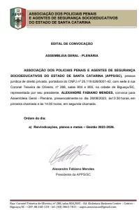 Edital de Convocação 18/08/2023