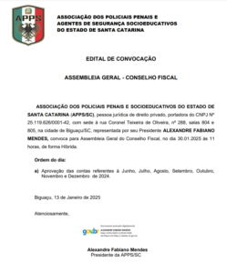 Edital de Convocação 13/01/2025