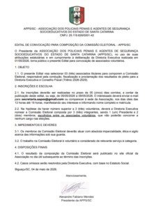 EDITAL DE CONVOCAÇÃO PARA COMPOSIÇÃO DA COMISSÃO ELEITORAL – 05/05/2026
